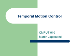 Temporal Motion Control