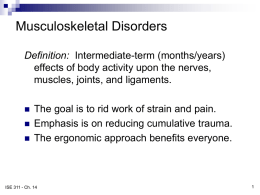 Chapter 14 Musculoskeletal Disorders