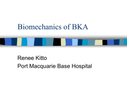 Biomechanics of BKA