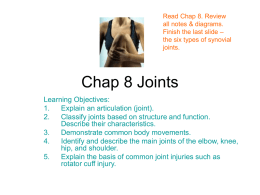 Chap 8 Joints