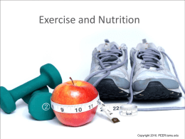 Exercise and Nutrition