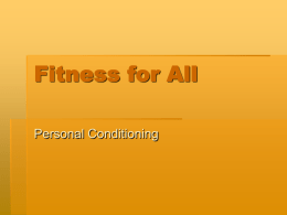 personal conditioning