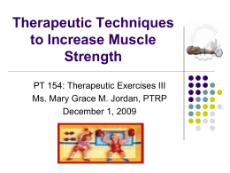 Therapeutic Techniques to Increase Muscle Strength