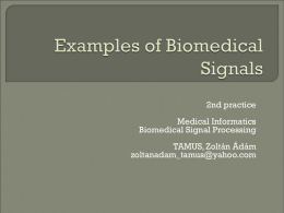Medical Informatics Biomedical Signal Processing