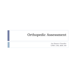 Orthopedic Assessment