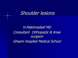 Shoulder and knee lesions
