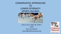 conservative approaches to lower extremity sports injuries