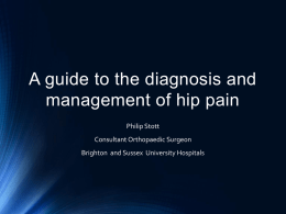 A guide to the diagnosis and management of hip pain