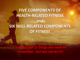 five components of fitness