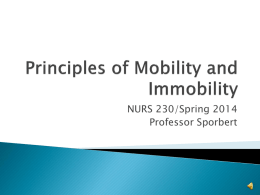 Principles of Mobility and Immobility