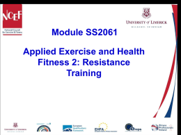 Module SS2061 Applied Exercise and Health
