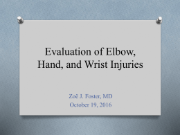 valuation of Hand, Wrist, and Elbow Injuries
