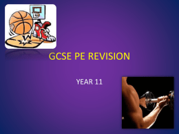 gcse pe revision - Keswick School PE Department.