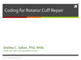 Coding for Rotator Cuff Repair