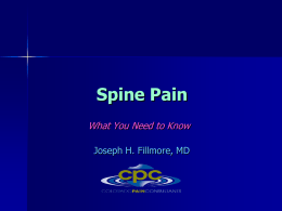 Spine Pain: What you need to know