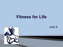 Fitness for Life - WESTLAKE HEALTH AND PE