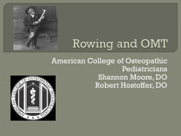 Rowing and OMT - American College of Osteopathic Pediatricians