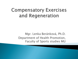 Scheme of Compensatory Exercises