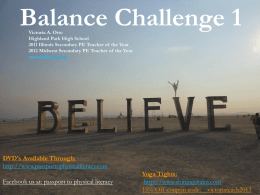 Balance Challenge 1 2014 by Victoria Ottox