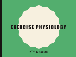 Exercise Physiology FILL INx