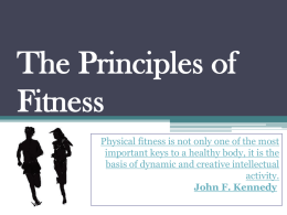 The Principles of Fitness