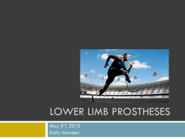 Lower Limb Prostheses