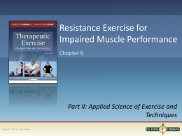 Chapter 6 - PHT 1227 Therapeutic Exercise I
