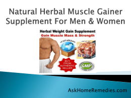 Natural Herbal Muscle Gainer Supplement For Men