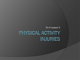 Physical activity injuries