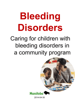 Bleeding Disorder PowerPoint.2014-04-30