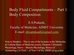 General and Cellular Basis of Medical Physiology, Physiology of
