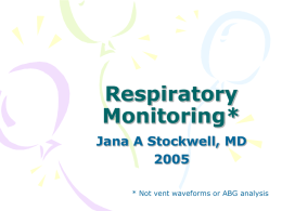 Respiratory Monitoring