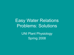 Easy Water Problem Solutions