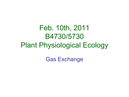 Feb. 2, 2006 B4730/5730 Plant Physiological Ecology