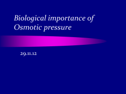 Oncotic pressure of blood plasma - Lectures For UG-5