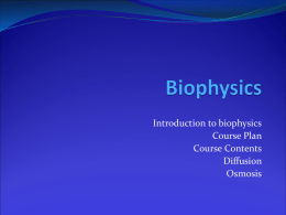 An Introduction to Med. Biophysics - Lectures For UG-5