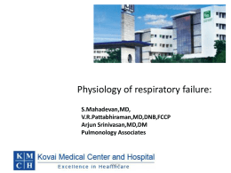 Physiology of respiratory failure: