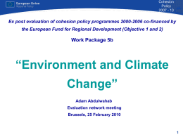 “Environment and Climate Change” 2