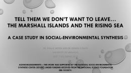 Case Study on the Marshall Islands