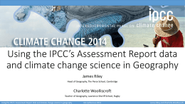 Using the IPCC`s climate change data in geography classrooms