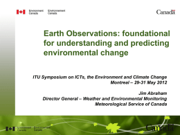 Earth Observations: foundational for understanding and