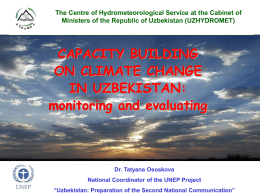 Capacity-building on Climate Change in Uzbekistan