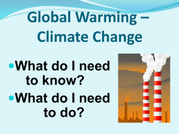 Global Warming – Climate Change