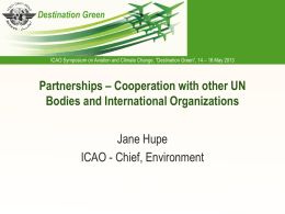 Cooperation with other UN Bodies and International