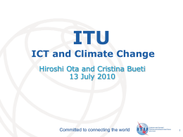 ITU and Climate Change