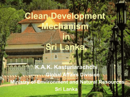 National Policy on Clean Development Mechanism in Sri