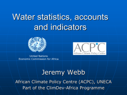 Water statistics - ACS - United Nations Economic Commission for