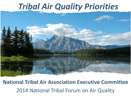2012 Tribal Air Quality Priorities