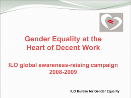 Gender Equality at the Heart of Decent Work