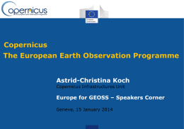 Copernicus - Group on Earth Observations